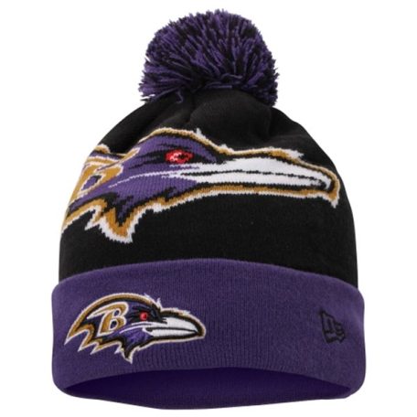Baltimore Ravens New Era Woven Biggie 2 Knit Hat
