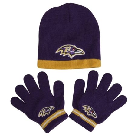Baltimore Ravens Preschool Knit Hat with Gloves Set