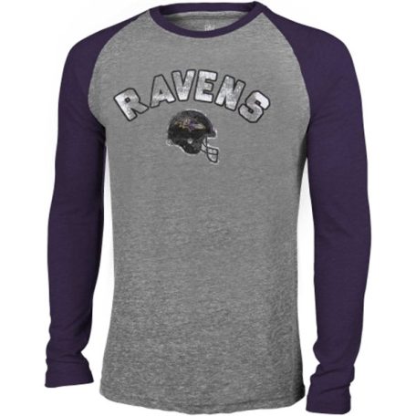 Baltimore Ravens Preschool Washed Wordmark TriBlend Long Sleeve TShirt