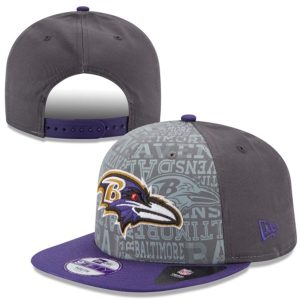 Youth Graphite Baltimore Ravens NFL Draft 9FIFTY Snapback Hat